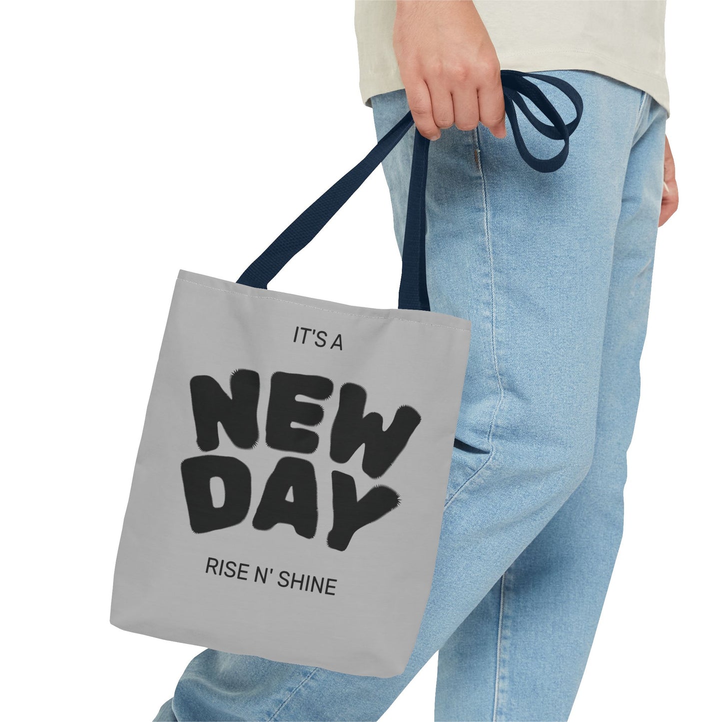 Joyful New Day Tote Bag - Inspirational Quote Carryall