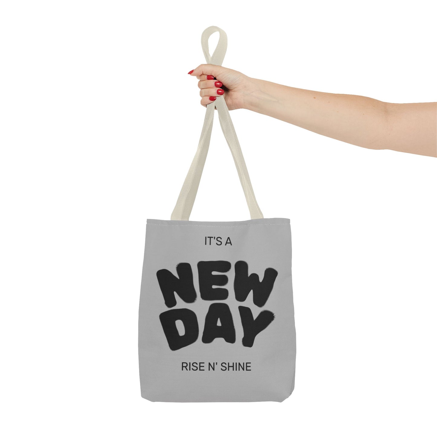 Joyful New Day Tote Bag - Inspirational Quote Carryall