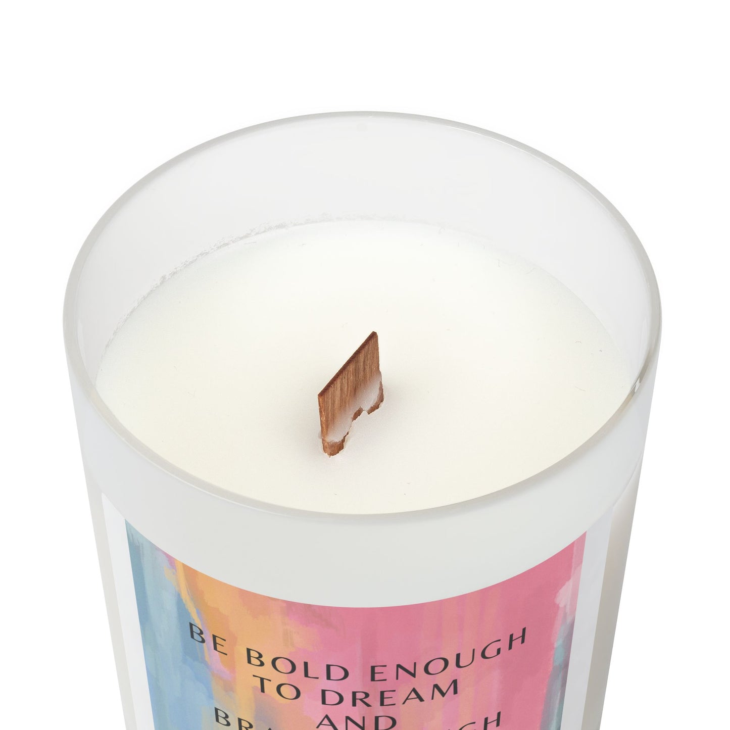 Inspirational Frosted Glass Candle - 11oz, 'Be Bold Enough to Dream'