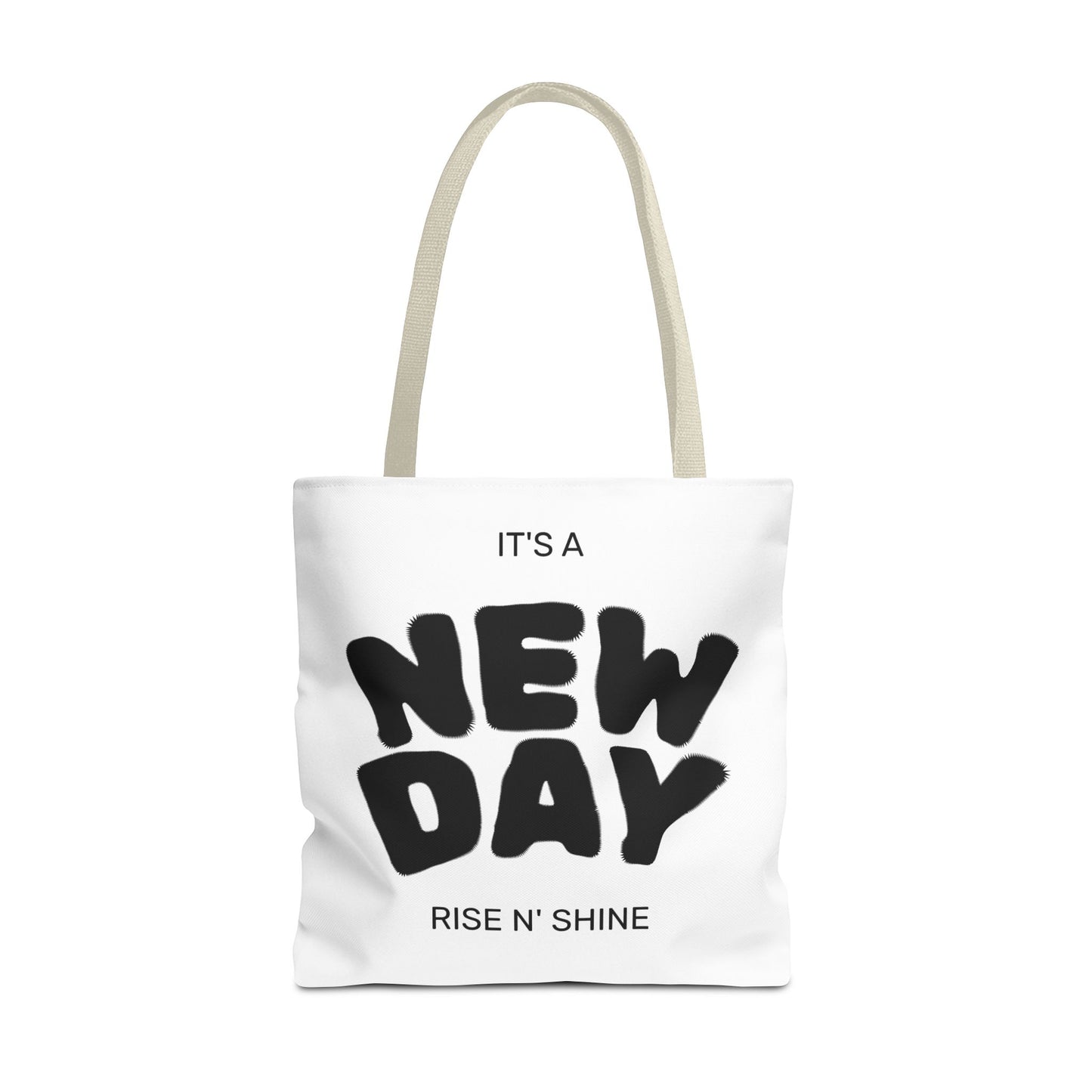 Joyful New Day Tote Bag - Inspirational Quote Carryall