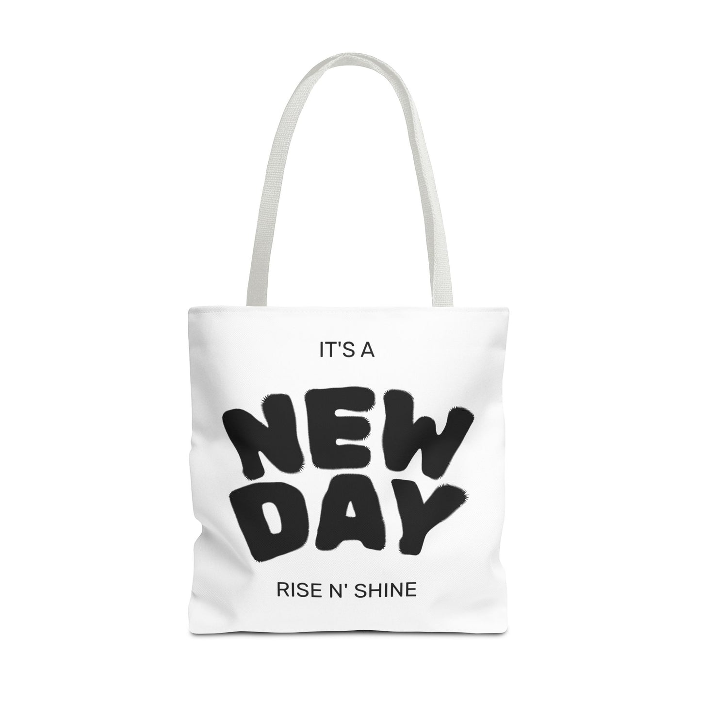 Joyful New Day Tote Bag - Inspirational Quote Carryall