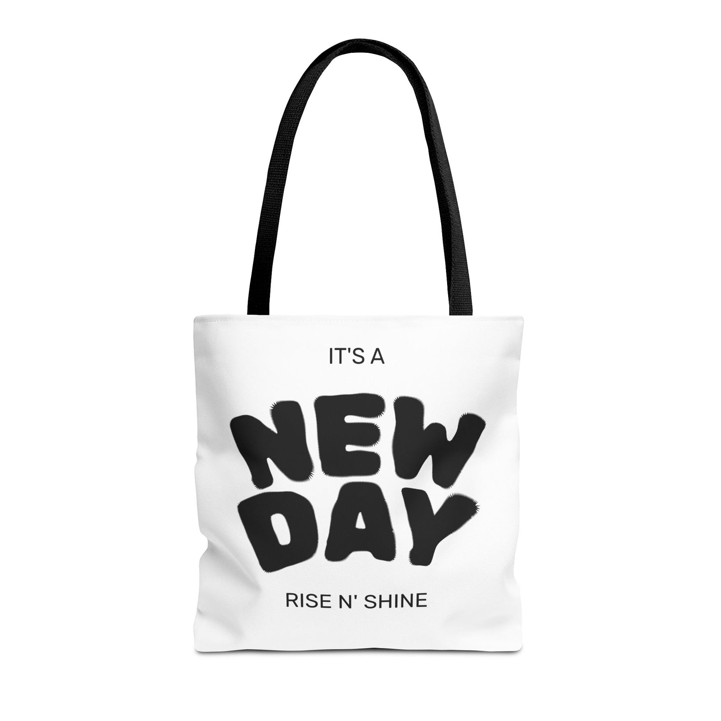 Joyful New Day Tote Bag - Inspirational Quote Carryall