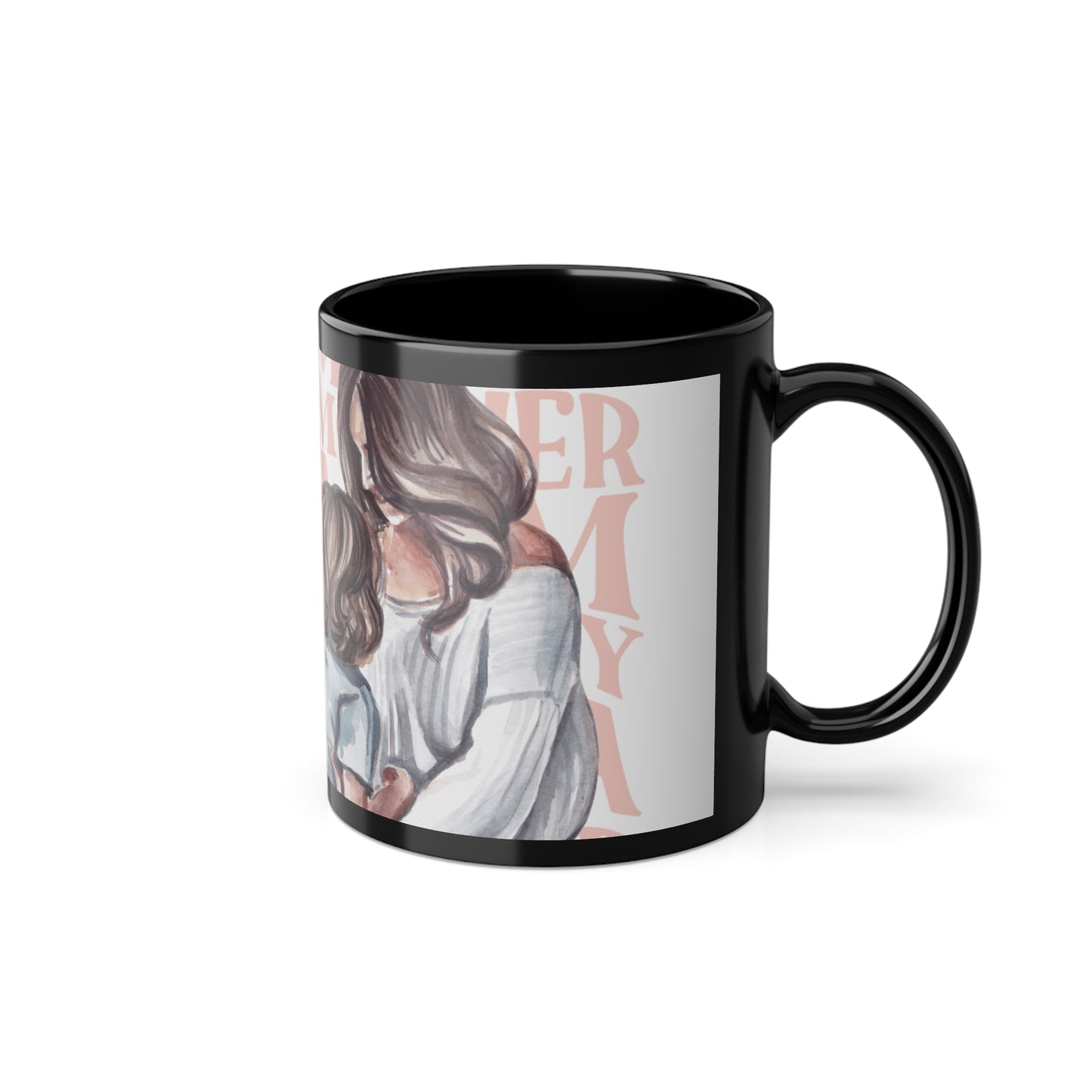 Mommy & Me Coffee Mug - 11oz Black Ceramic Cup for Mother's Day