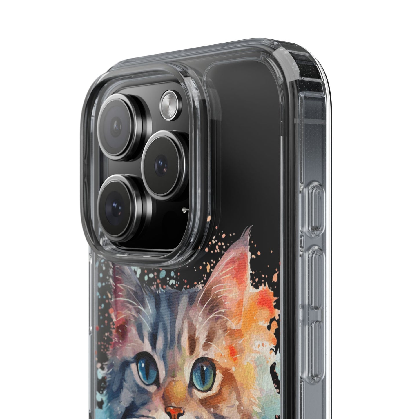 Artistic Cat Clear Case - Colorful Pet Lover Phone Cover