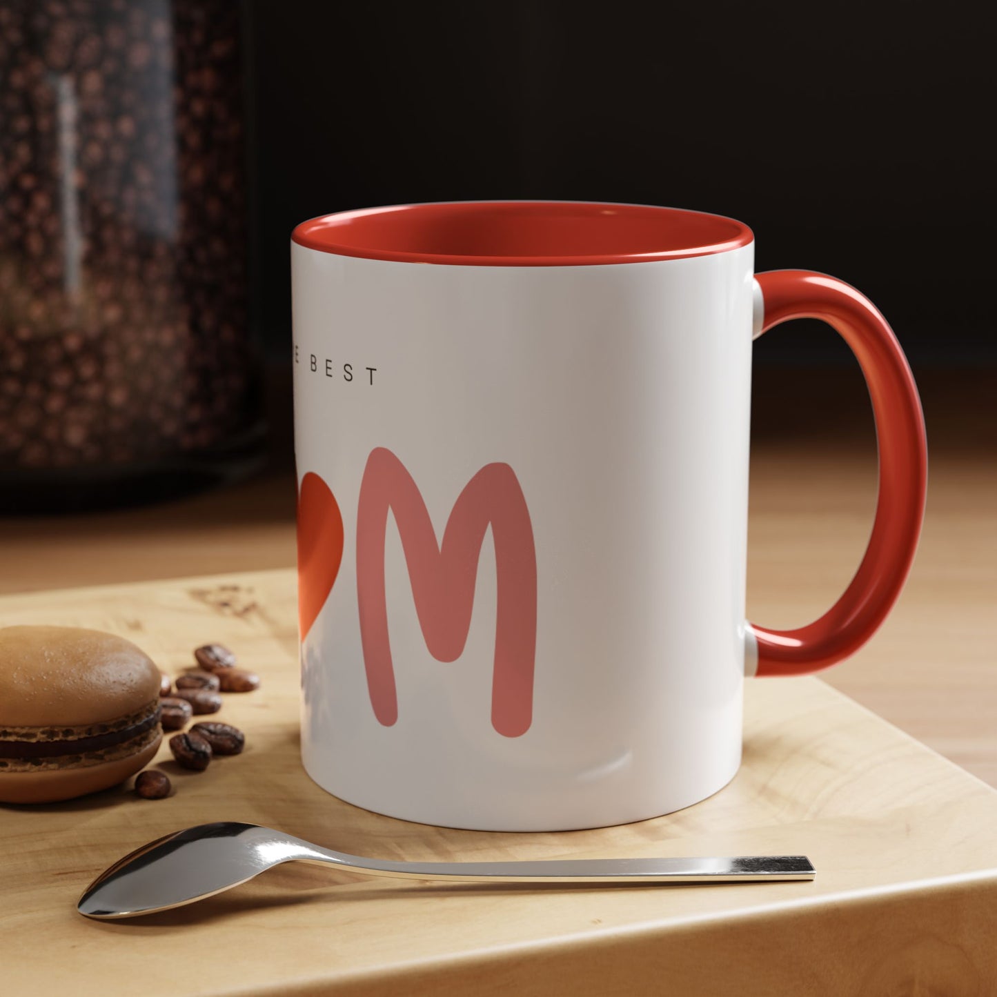 Mom Love Accent Coffee Mug - Perfect Gift for Mother's Day