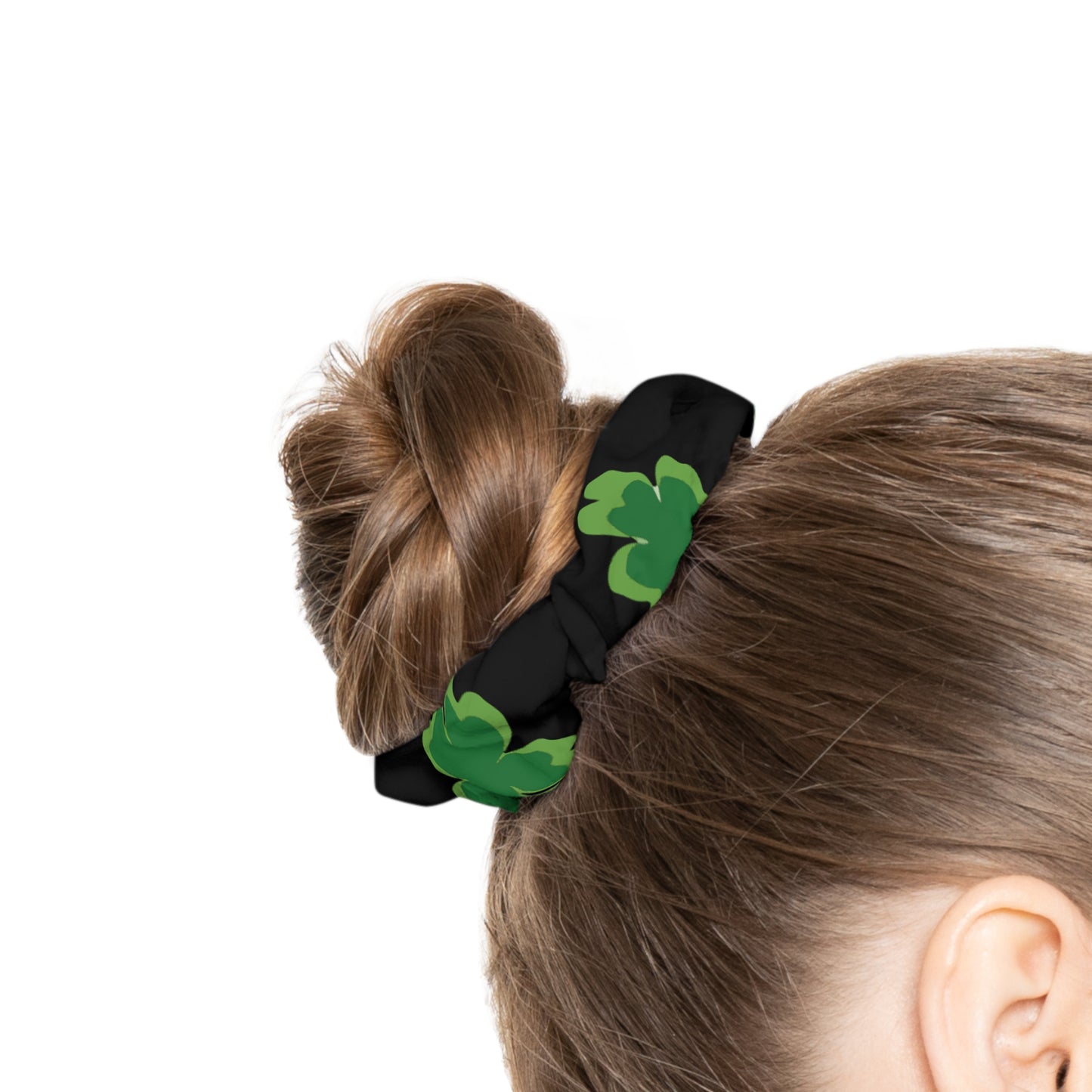 Lucky Clover Green Scrunchie | Stylish Hair Accessory for St. Patrick's Day