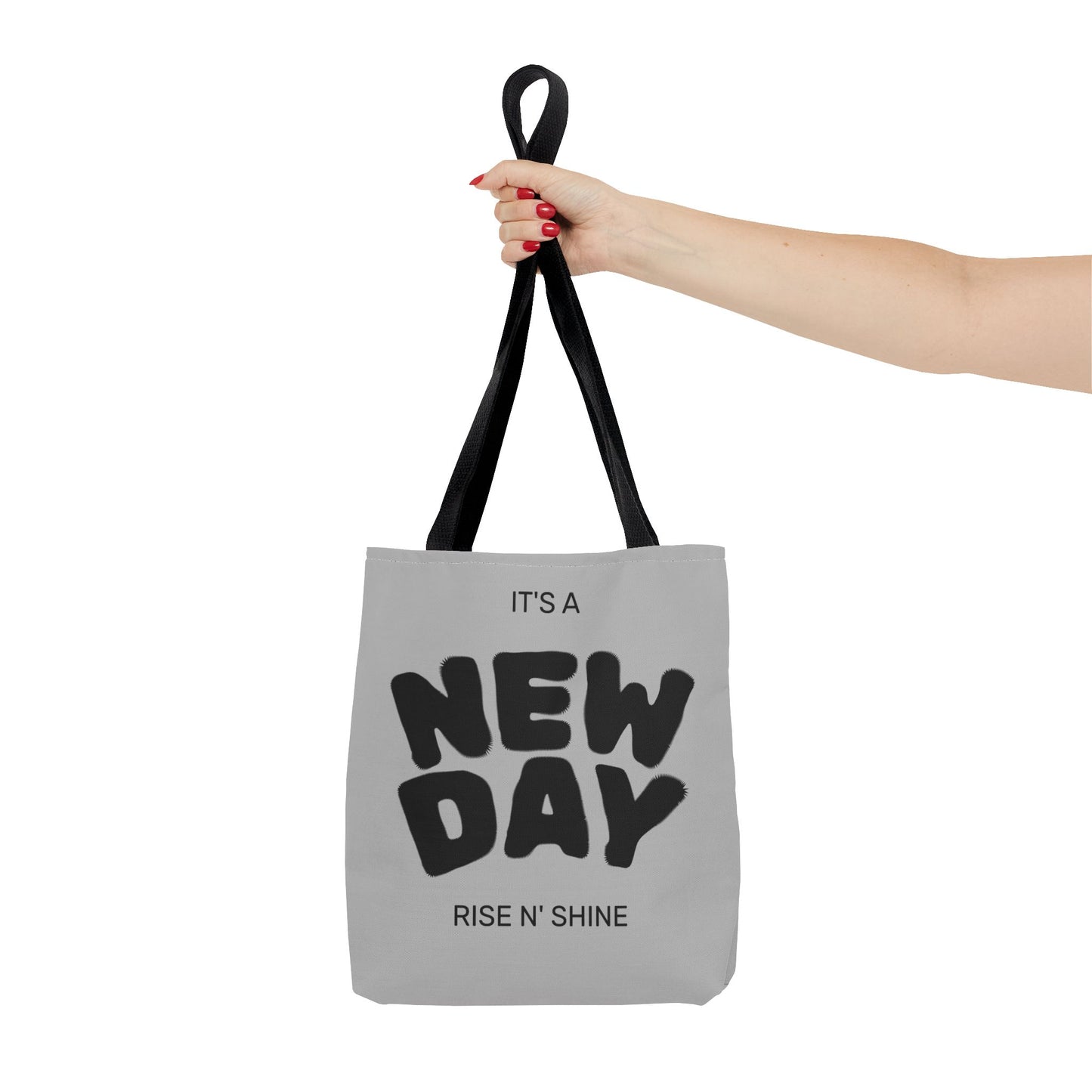 Joyful New Day Tote Bag - Inspirational Quote Carryall