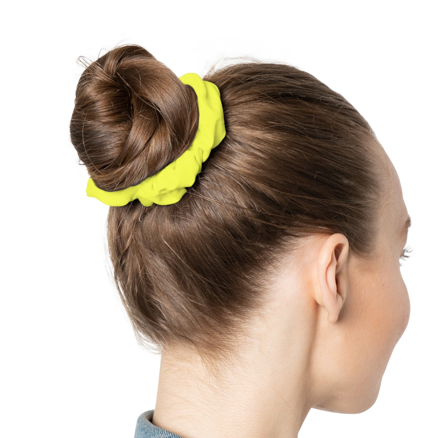 Vibrant Neon Yellow Scrunchie - Hair Accessory for Casual Style and Fun Occasions
