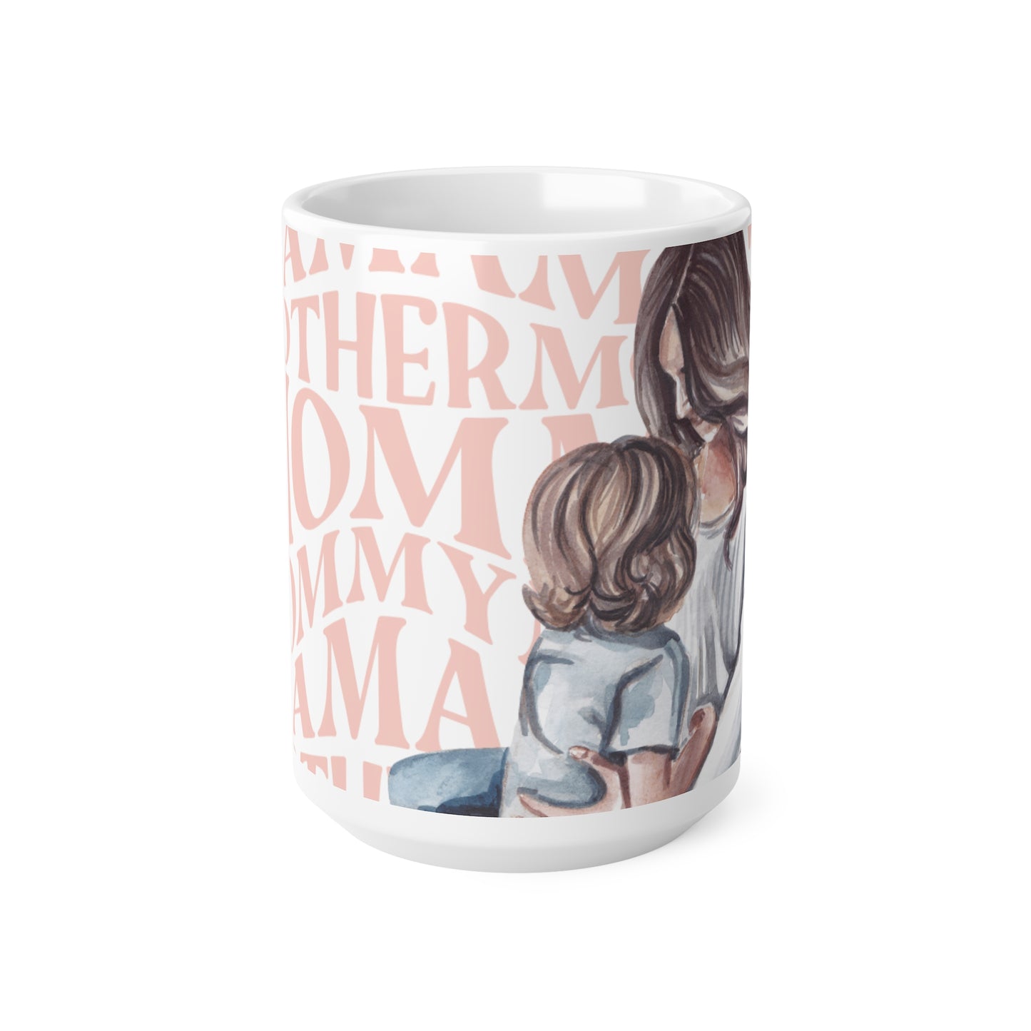 Mommy Love Ceramic Coffee Cup - 11oz & 15oz, Heartwarming Gift for Moms