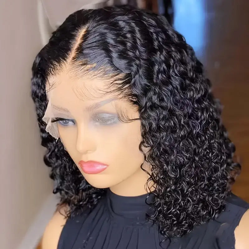 13x4x1 Lace Closed Synthetic Non-toxic Wig Short Bob Jerry Curly Hair Wig 14 Inch Non-adhesive Lace, 14 Inch Suitable For The Whole Scene