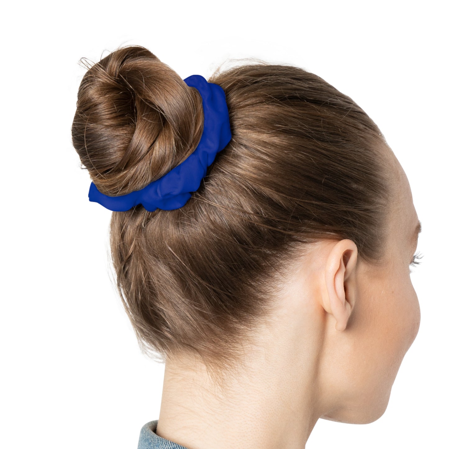 Vibrant Blue Scrunchie - Soft Hair Tie for Everyday Style