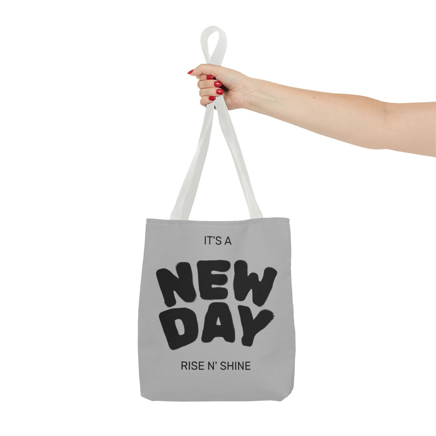 Joyful New Day Tote Bag - Inspirational Quote Carryall