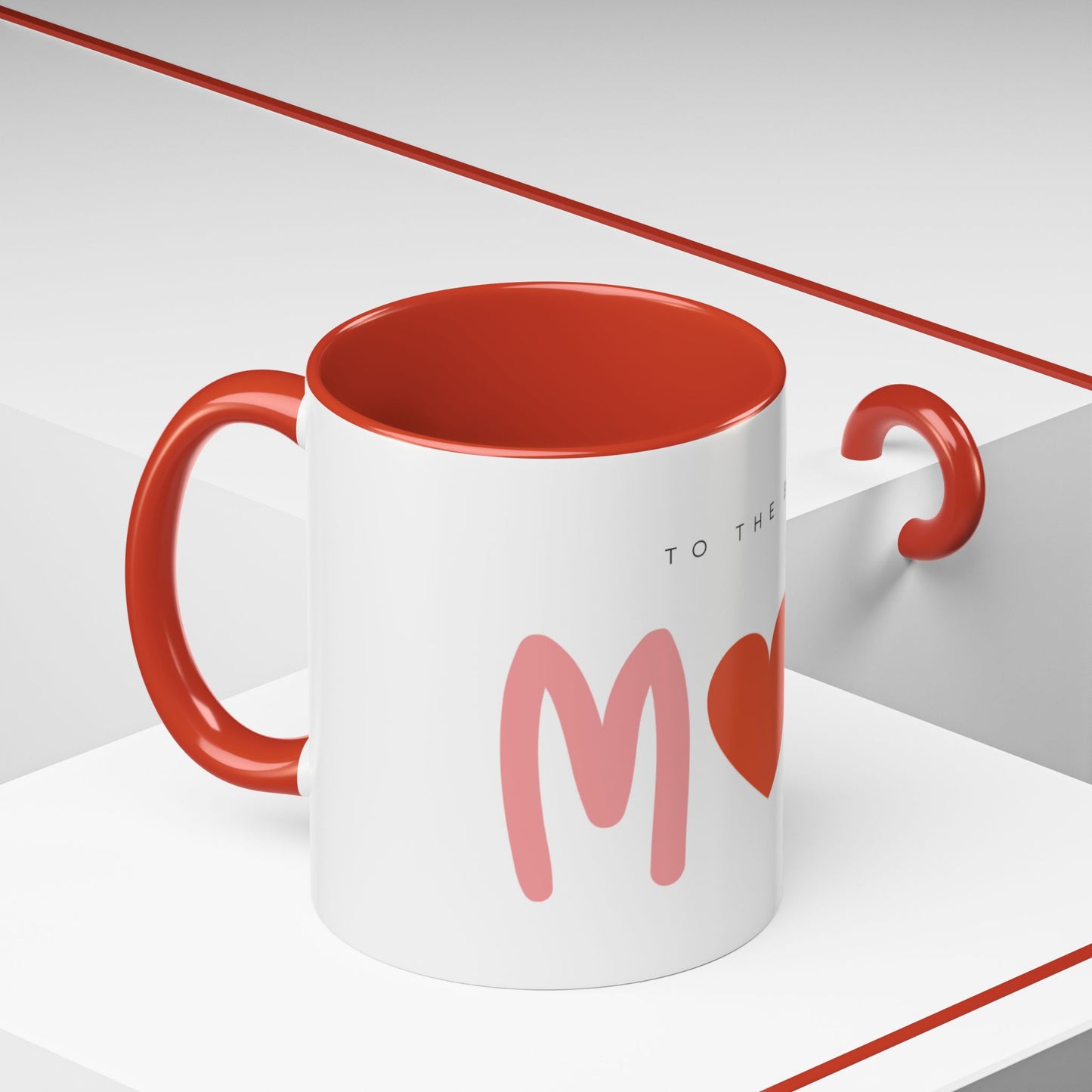 Mom Love Accent Coffee Mug - Perfect Gift for Mother's Day