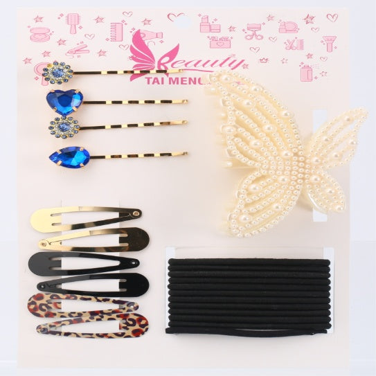 Leather Clip Hair Clip 4-piece Hair Accessory Set