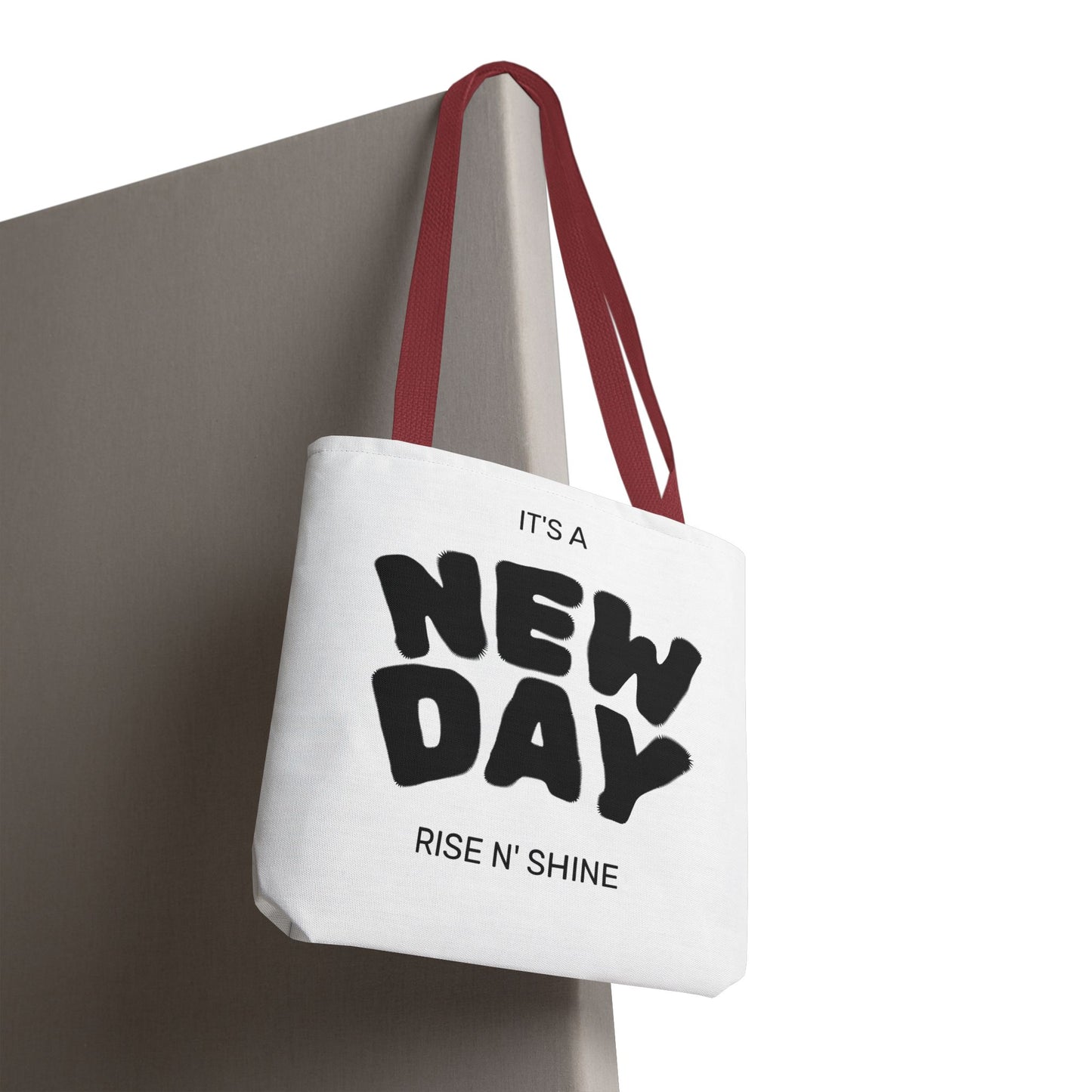 Joyful New Day Tote Bag - Inspirational Quote Carryall
