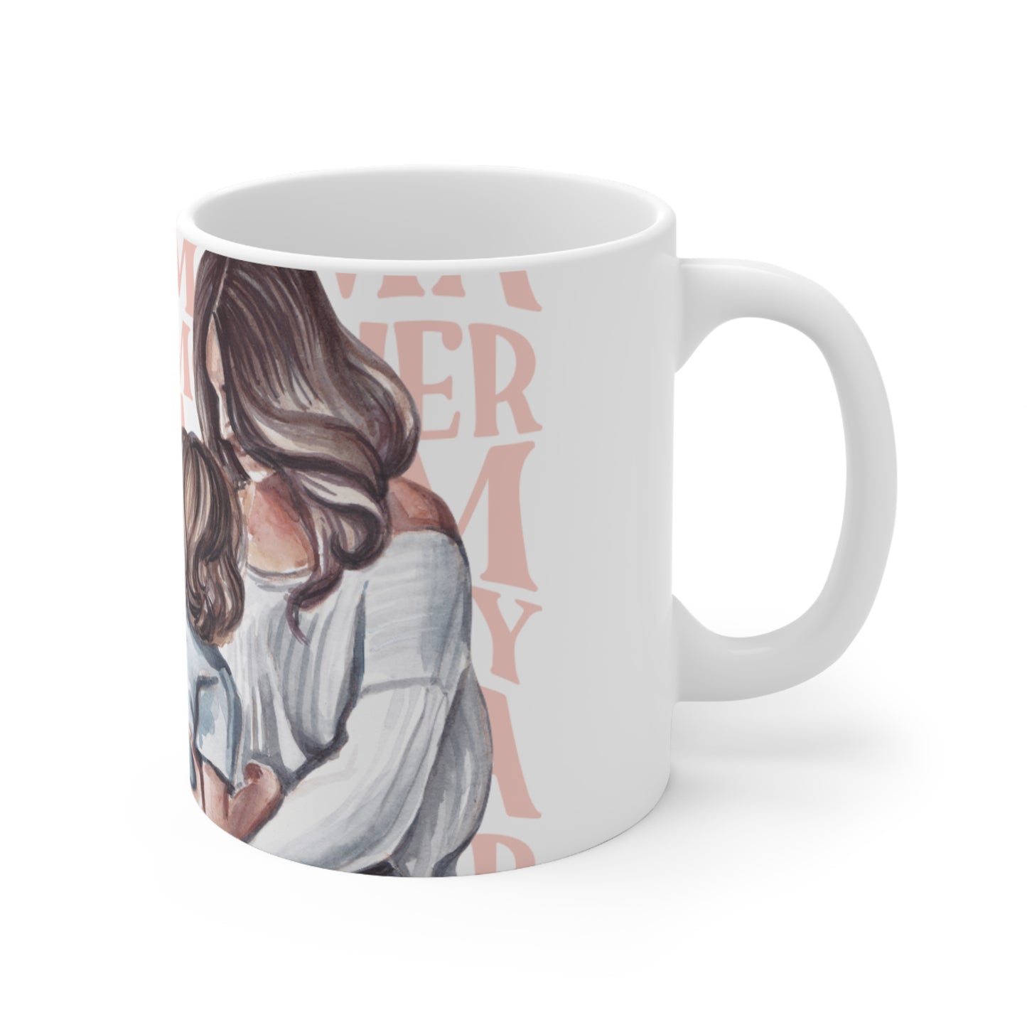Mommy Love Ceramic Coffee Cup - 11oz & 15oz, Heartwarming Gift for Moms