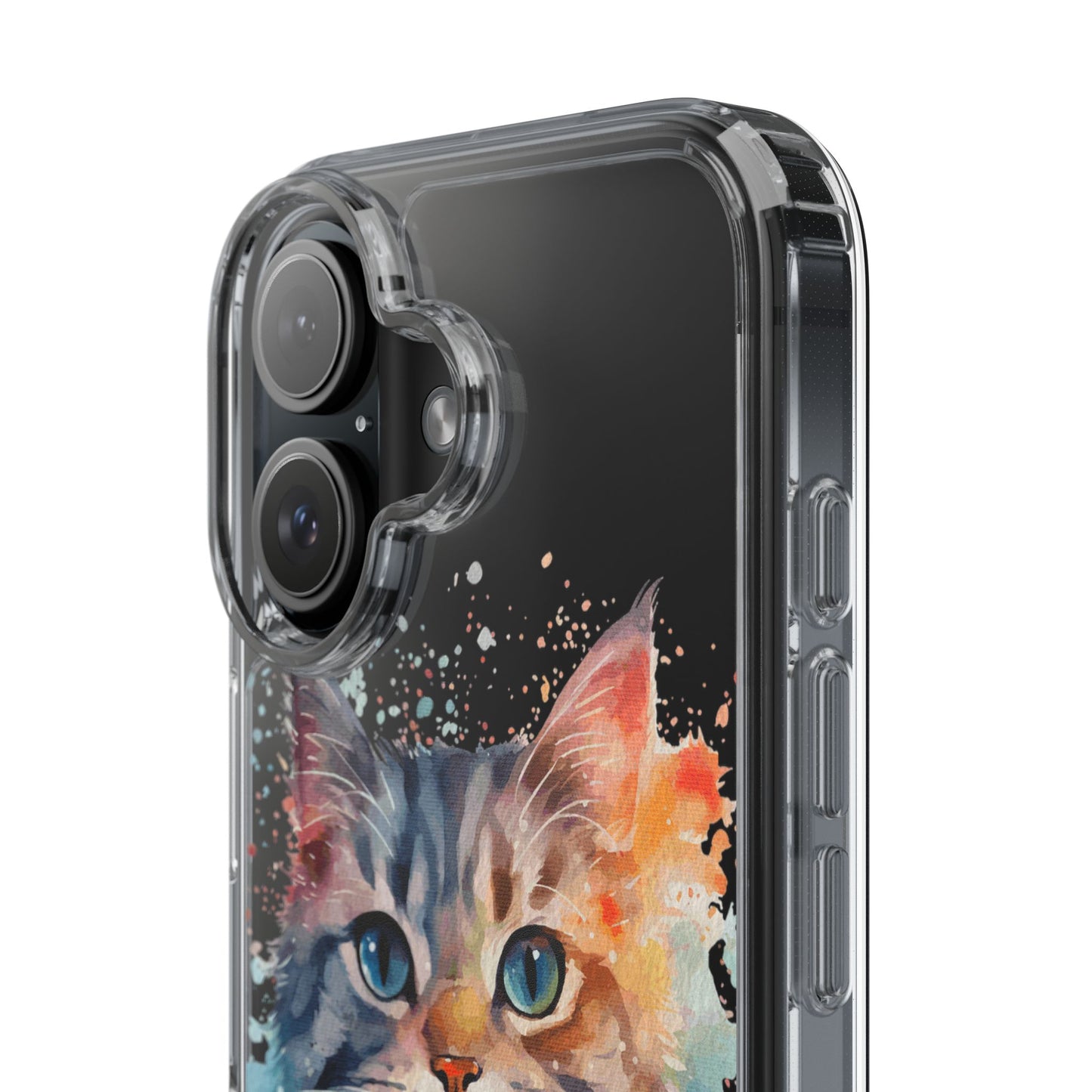 Artistic Cat Clear Case - Colorful Pet Lover Phone Cover