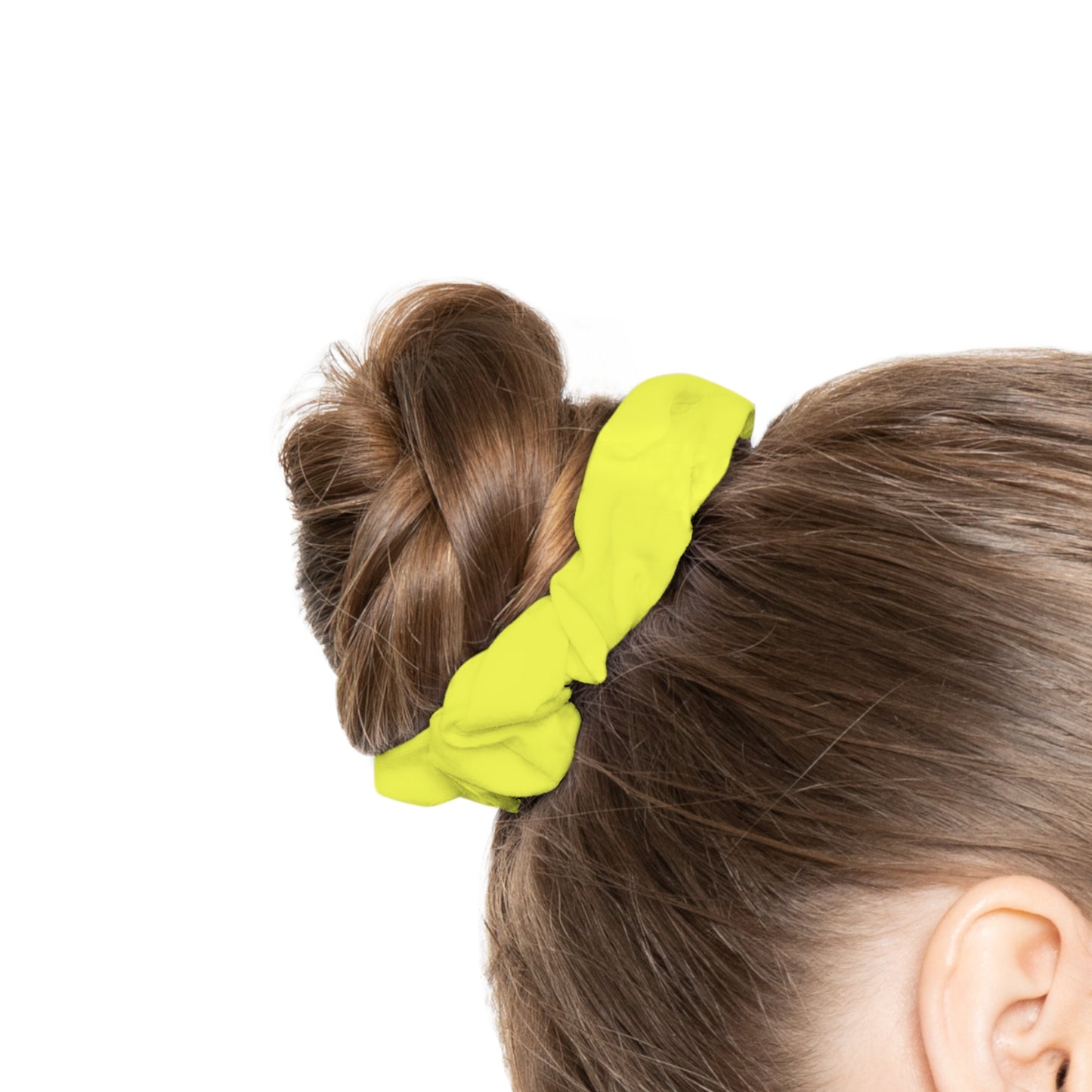 Vibrant Neon Yellow Scrunchie - Hair Accessory for Casual Style and Fun Occasions