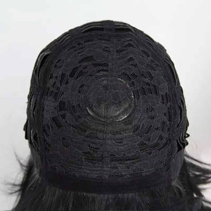 Short Black Non-toxic Wig, Mixed With Brown Bangs, Natural Short Hair, High Temperature Silk Synthetic Short Hair, Suitable For Black Women.