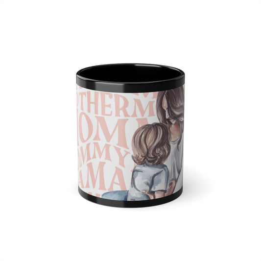 Mommy & Me Coffee Mug - 11oz Black Ceramic Cup for Mother's Day