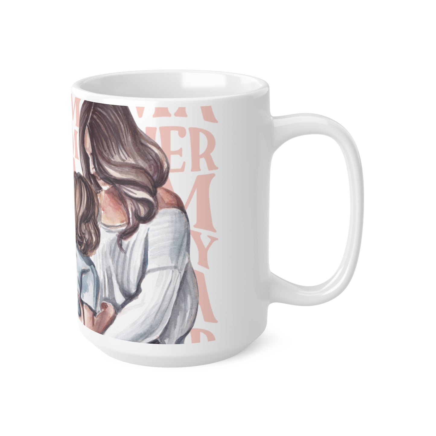 Mommy Love Ceramic Coffee Cup - 11oz & 15oz, Heartwarming Gift for Moms