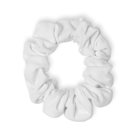 Classic White Scrunchie - Soft Fabric Hair Accessory for Everyday Style